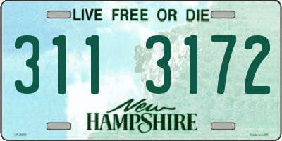 NH license plate 3113172