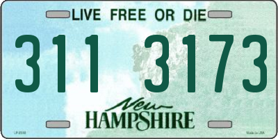 NH license plate 3113173