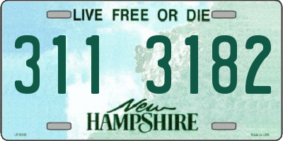 NH license plate 3113182