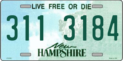 NH license plate 3113184