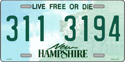 NH license plate 3113194
