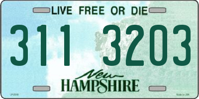NH license plate 3113203