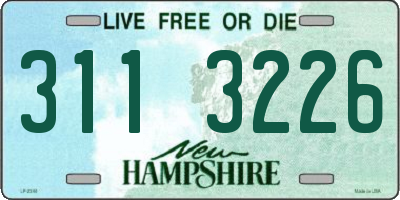 NH license plate 3113226