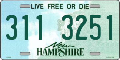 NH license plate 3113251