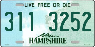 NH license plate 3113252