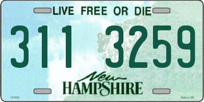 NH license plate 3113259