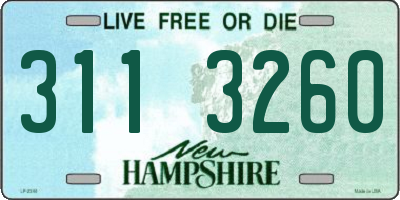 NH license plate 3113260