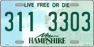 NH license plate 3113303