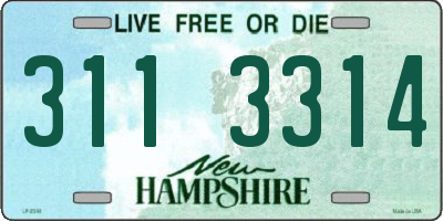NH license plate 3113314