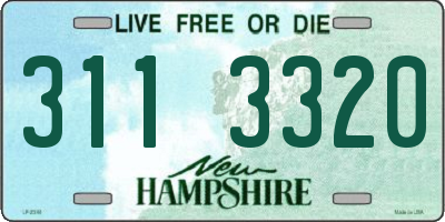 NH license plate 3113320