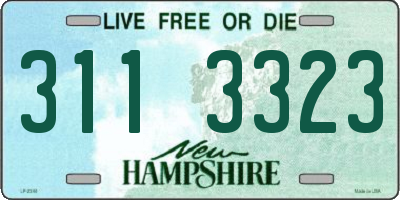 NH license plate 3113323