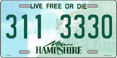 NH license plate 3113330