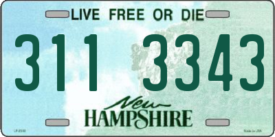 NH license plate 3113343