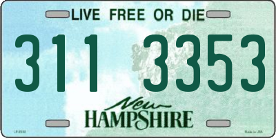 NH license plate 3113353