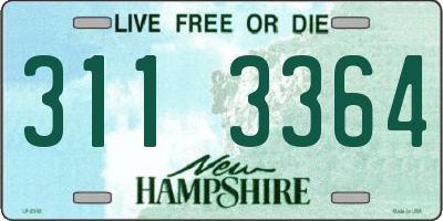 NH license plate 3113364