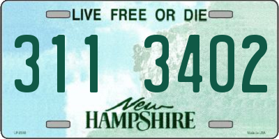 NH license plate 3113402