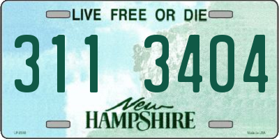 NH license plate 3113404