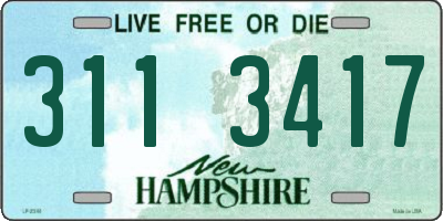 NH license plate 3113417