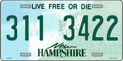 NH license plate 3113422