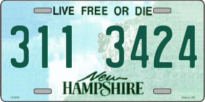 NH license plate 3113424