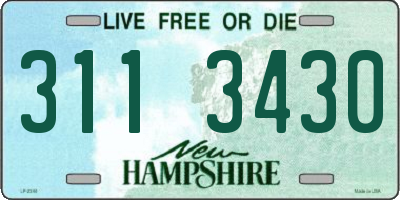 NH license plate 3113430