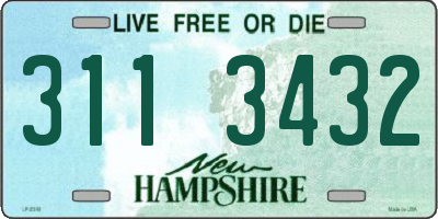 NH license plate 3113432
