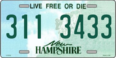 NH license plate 3113433