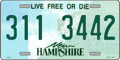 NH license plate 3113442