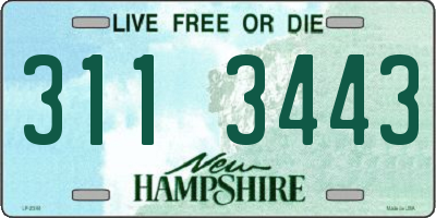 NH license plate 3113443