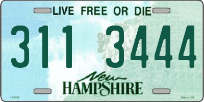 NH license plate 3113444