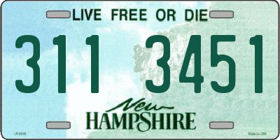 NH license plate 3113451