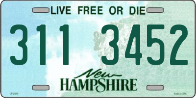 NH license plate 3113452