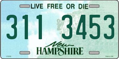 NH license plate 3113453