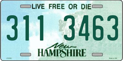 NH license plate 3113463
