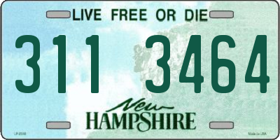 NH license plate 3113464