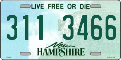 NH license plate 3113466