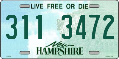 NH license plate 3113472