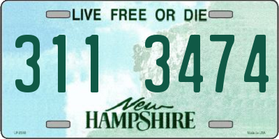 NH license plate 3113474