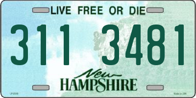 NH license plate 3113481