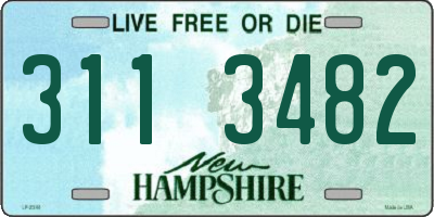 NH license plate 3113482