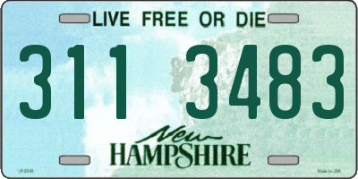 NH license plate 3113483