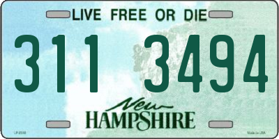 NH license plate 3113494