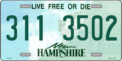 NH license plate 3113502
