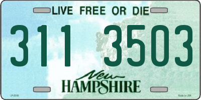 NH license plate 3113503