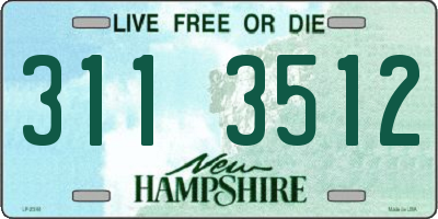 NH license plate 3113512