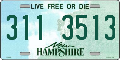 NH license plate 3113513