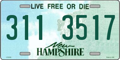 NH license plate 3113517