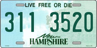 NH license plate 3113520