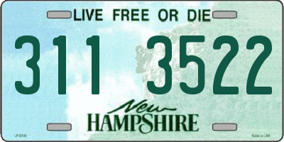 NH license plate 3113522