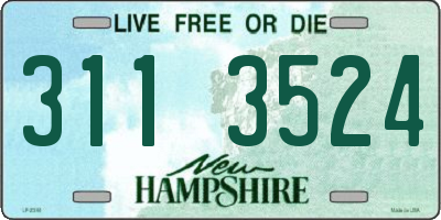 NH license plate 3113524